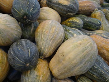 Full frame shot of pumpkins at market