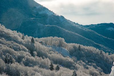 Mountain landscape after snowfall