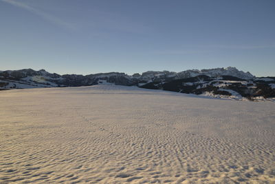 Scenic view of desert against sky