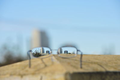 Close-up of eyeglasses