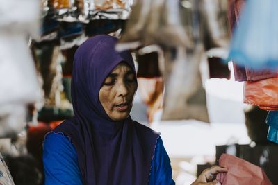 Portrait of people at temple