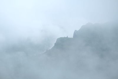 Low angle view of mountain against sky