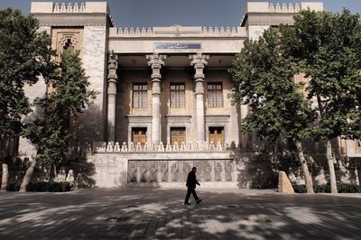 People walking in building