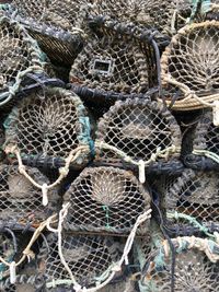 Full frame shot of fishing net