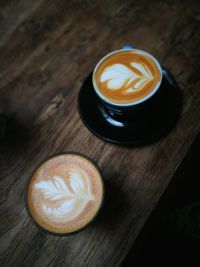 Coffee cup on table