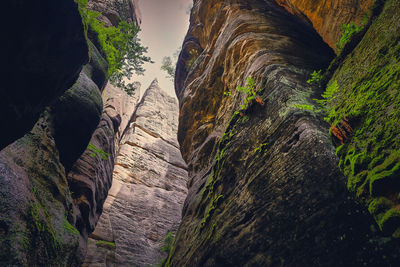 Rock formation on land