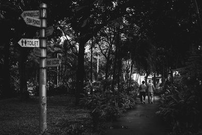 Road sign on road