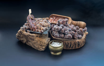 Close-up of food on table