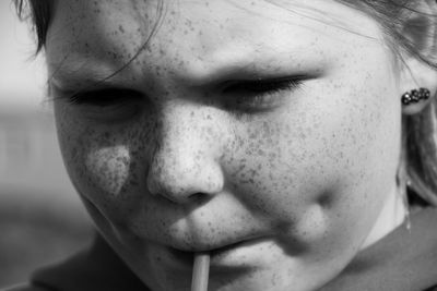 Close-up of child's face