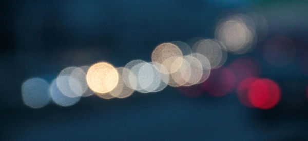 Defocused lights at night