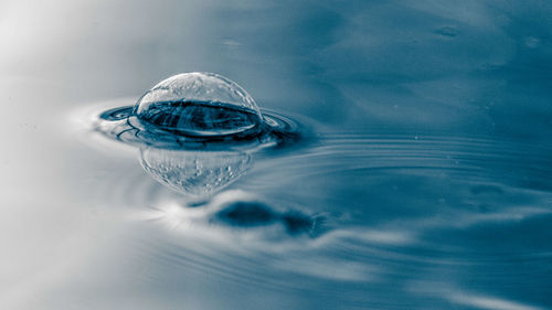 Close-up of bubbles in water