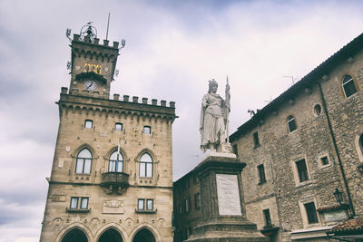 Low angle view of historical building against sky