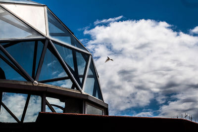 Low angle view of bridge against sky