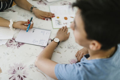 Children doing homework