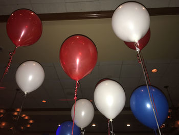 Low angle view of balloons