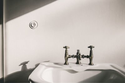 Close-up of sink in bathroom