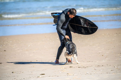 Full length of man on beach