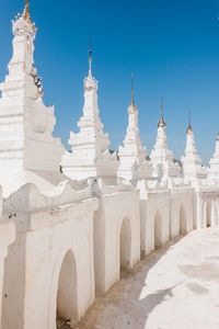 Low angle view of historical building against clear sky