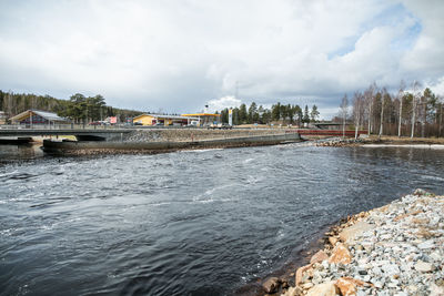 Scenic view of river against sky