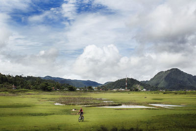 Tarusan kamang, a dry up lake in agam regency, west sumatera. 