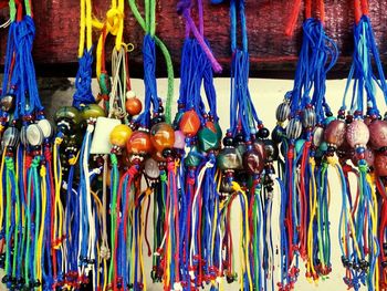 Full frame of colorful market stall