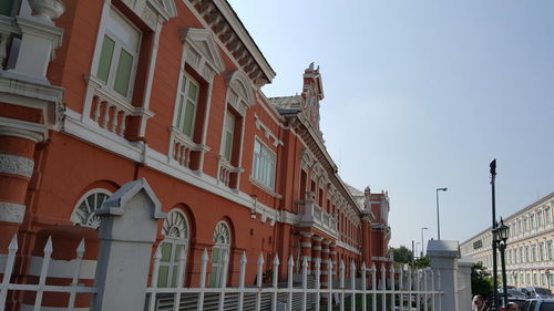 Low angle view of buildings against sky