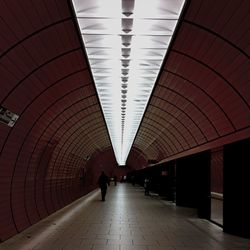 View of illuminated tunnel