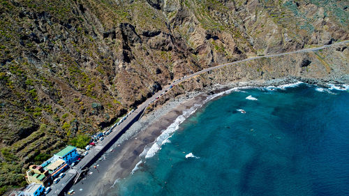 Roques de las bodegas tenerife spain drone photo