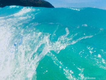 High angle view of sea waves