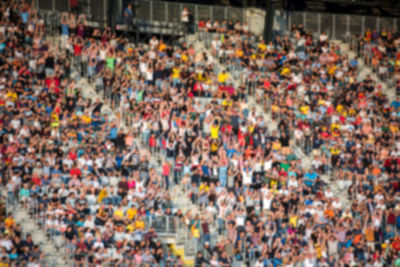 Group of people on soccer field