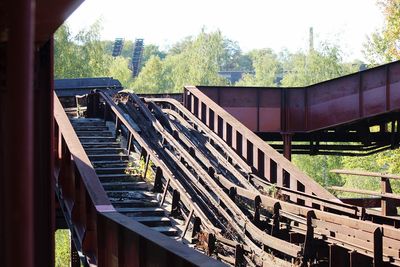 Panoramic view of train against trees