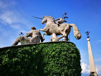 Low angle view of statue