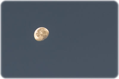 Low angle view of moon in sky