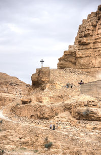 View of rock formations against sky