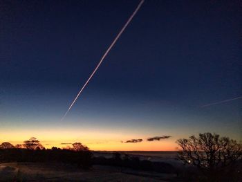 Scenic view of landscape against sky at sunset