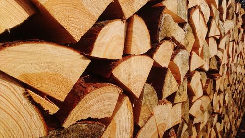 Full frame shot of logs
