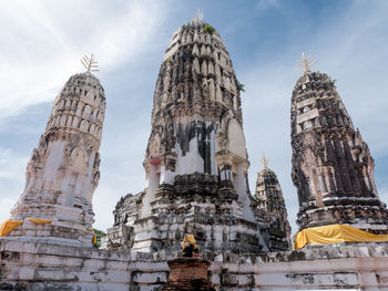 Low angle view of temple against sky