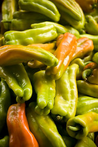 Full frame shot of chili peppers in market