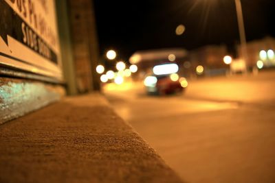 Defocused lights at night