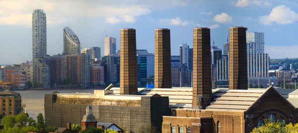 Modern cityscape against sky