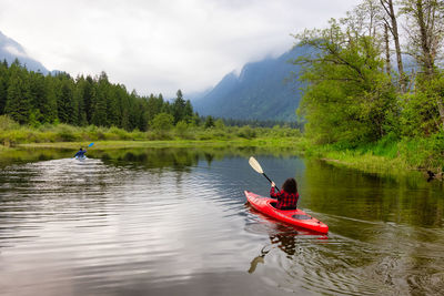 Scenic view of lake against mountain