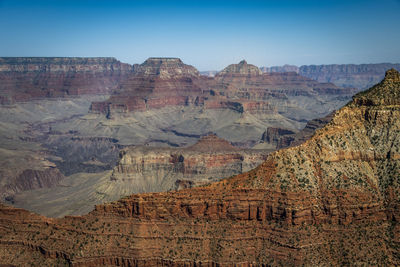 Scenic view of rock formations against sky