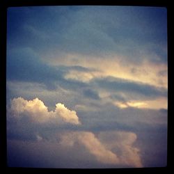 Low angle view of cloudy sky