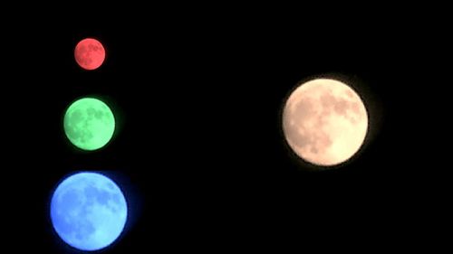 Scenic view of moon against sky at night