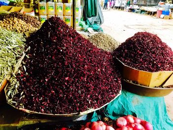 Close-up of fruits for sale in market