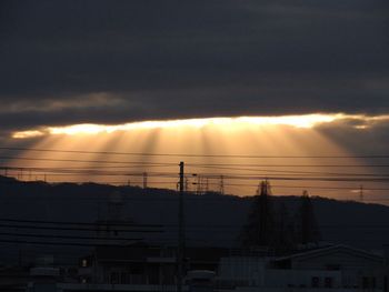 Cloudy sky at sunset