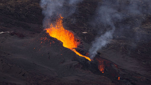 High angle view of an eruptive cone