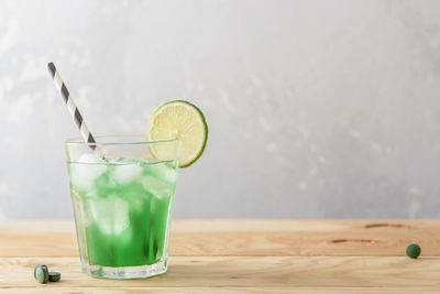 Close-up of drink on table