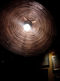 Low angle view of illuminated ceiling
