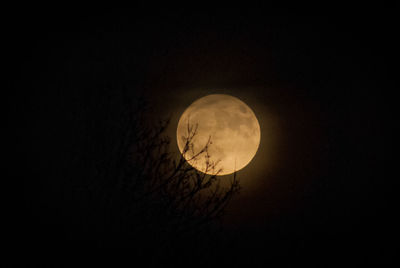 Scenic view of moon against sky at night